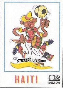 Sticker Haiti Caricature - FIFA World Cup München 1974 - Panini