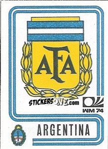 Figurina Stema Argentina - FIFA World Cup München 1974 - Panini