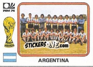 Sticker Echipa Argentina - FIFA World Cup München 1974 - Panini