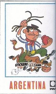 Sticker Argentina Caricature - FIFA World Cup München 1974 - Panini