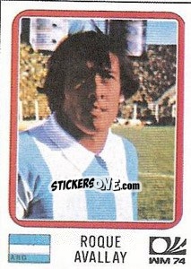 Cromo Roque Avallay - FIFA World Cup München 1974 - Panini