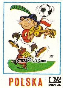 Sticker Poland Caricature - FIFA World Cup München 1974 n. 336 - Panini