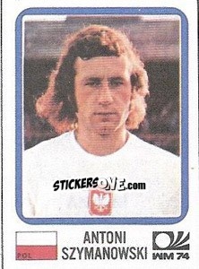 Sticker Antoni Szymanowski - FIFA World Cup München 1974 - Panini