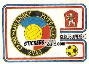 Sticker Chzechoslovakia Badge - FIFA World Cup München 1974 - Panini