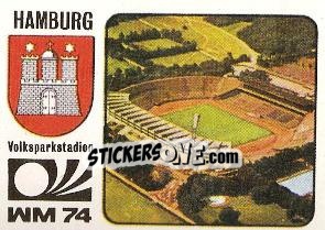 Cromo Volksparkstadion - Hamburg - FIFA World Cup München 1974 - Panini