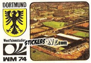 Sticker Westfalenstadion - Dortmund - FIFA World Cup München 1974 - Panini
