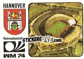 Sticker Niedersachsenstadion - Hannover - FIFA World Cup München 1974 - Panini