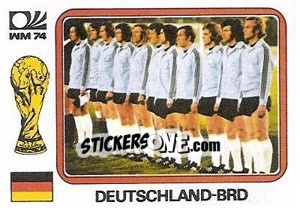 Cromo Echipa W. Germany - FIFA World Cup München 1974 - Panini