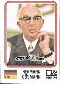 Sticker Hermann Gosmann - FIFA World Cup München 1974 - Panini