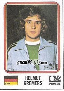 Cromo Helmut Kremers - FIFA World Cup München 1974 - Panini