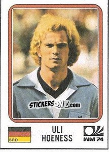 Sticker Uli Honess - FIFA World Cup München 1974 - Panini