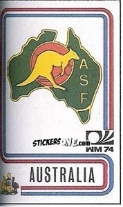 Sticker Stema Australia - FIFA World Cup München 1974 - Panini