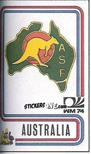 Sticker Stema Australia - FIFA World Cup München 1974 n. 104 - Panini