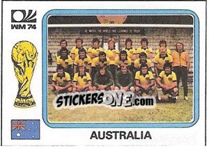 Sticker Echipa Australia - FIFA World Cup München 1974 n. 105 - Panini