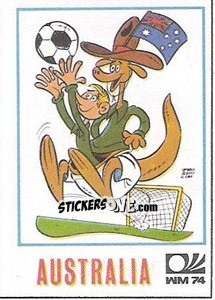 Sticker Australia Mascota - FIFA World Cup München 1974 - Panini
