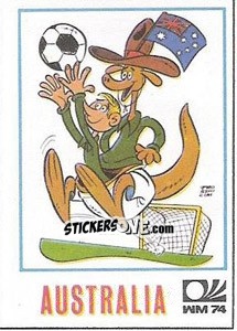 Sticker Australia Mascota - FIFA World Cup München 1974 n. 106 - Panini