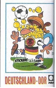 Sticker Mascota East Germany - FIFA World Cup München 1974 - Panini