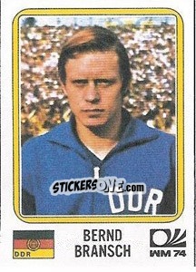 Sticker Bernd Bransch - FIFA World Cup München 1974 - Panini