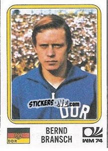 Figurina Bernd Bransch - FIFA World Cup München 1974 - Panini