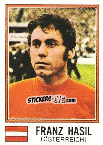 Sticker Franz Hasil - FIFA World Cup München 1974 - Panini