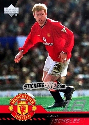 Sticker Paul Scholes - Manchester United 2001-2002 Trading Cards - Upper Deck