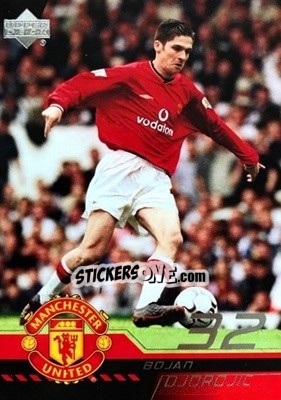 Sticker Bojan Djordjic - Manchester United 2001-2002 Trading Cards - Upper Deck
