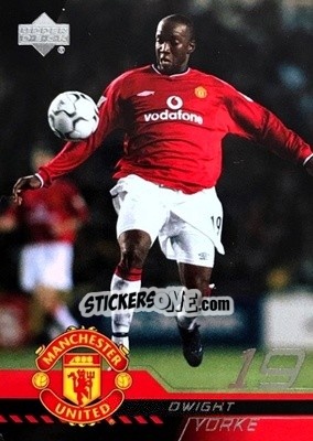 Sticker Dwight Yorke - Manchester United 2001-2002 Trading Cards - Upper Deck