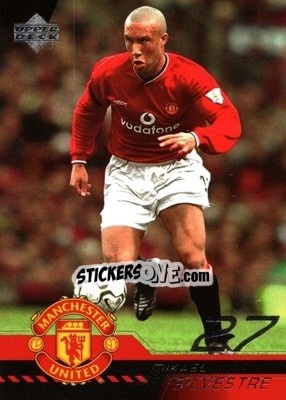 Sticker Mikael Silvestre - Manchester United 2001-2002 Trading Cards - Upper Deck