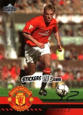 Sticker Phil Neville - Manchester United 2001-2002 Trading Cards - Upper Deck