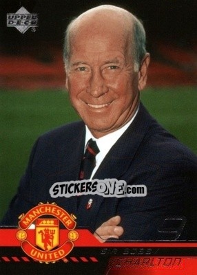 Sticker Sir Bobby Charlton - Manchester United 2001-2002 Trading Cards n. 29 - Upper Deck
