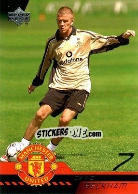 Sticker David Beckham - Manchester United 2001-2002 Trading Cards - Upper Deck