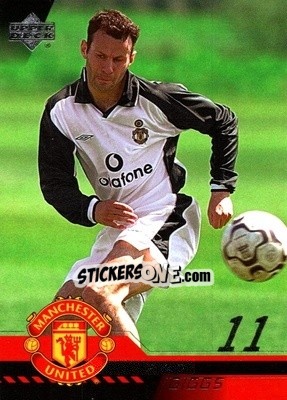 Sticker Ryan Giggs - Manchester United 2001-2002 Trading Cards n. 33 - Upper Deck