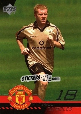 Sticker Paul Scholes - Manchester United 2001-2002 Trading Cards n. 35 - Upper Deck