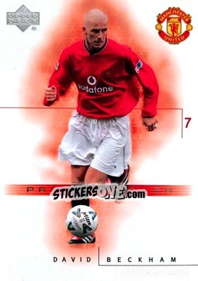 Sticker David Beckham - Manchester United 2001-2002 Trading Cards n. 46 - Upper Deck