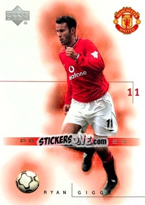 Sticker Ryan Giggs - Manchester United 2001-2002 Trading Cards - Upper Deck