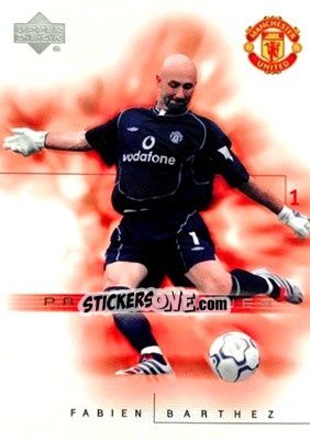 Sticker Fabien Barthez - Manchester United 2001-2002 Trading Cards n. 49 - Upper Deck