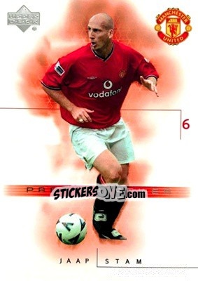 Sticker Jaap Stam - Manchester United 2001-2002 Trading Cards - Upper Deck
