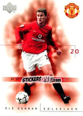 Sticker Ole Gunnar Solskjaer - Manchester United 2001-2002 Trading Cards n. 55 - Upper Deck