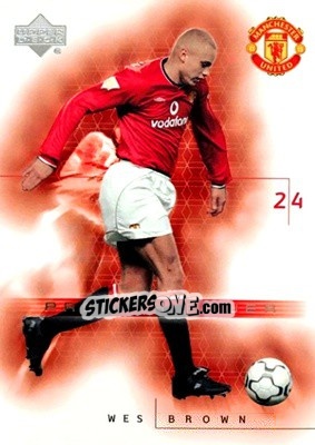 Sticker Wes Brown - Manchester United 2001-2002 Trading Cards n. 57 - Upper Deck