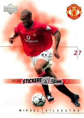 Sticker Mikael Silvestre - Manchester United 2001-2002 Trading Cards n. 58 - Upper Deck