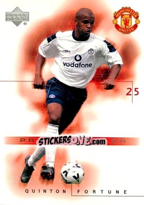 Sticker Quinton Fortune - Manchester United 2001-2002 Trading Cards - Upper Deck