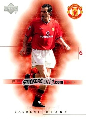 Sticker Laurent Blanc - Manchester United 2001-2002 Trading Cards n. 71 - Upper Deck