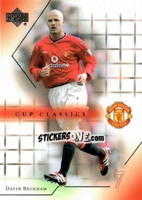 Sticker David Beckham - Manchester United 2001-2002 Trading Cards - Upper Deck