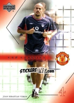 Sticker Juan Sebastian Veron - Manchester United 2001-2002 Trading Cards n. 82 - Upper Deck