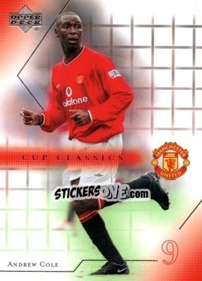 Sticker Andrew Cole - Manchester United 2001-2002 Trading Cards - Upper Deck