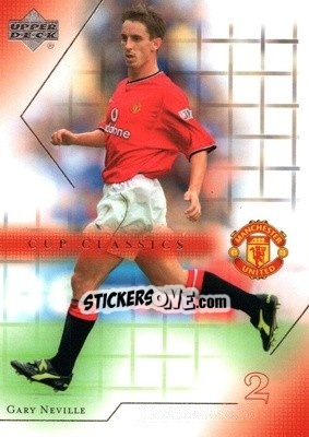 Sticker Gary Neville - Manchester United 2001-2002 Trading Cards n. 90 - Upper Deck