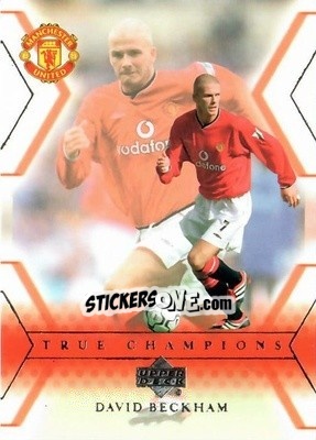 Sticker David Beckham - Manchester United 2001-2002 Trading Cards - Upper Deck