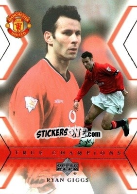 Sticker Ryan Giggs - Manchester United 2001-2002 Trading Cards n. 108 - Upper Deck