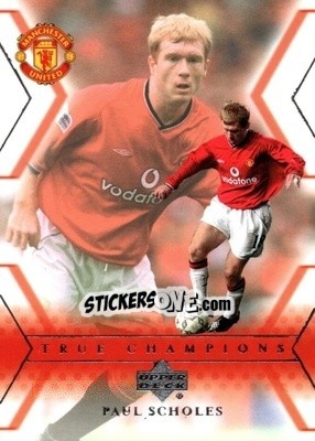 Sticker Paul Scholes - Manchester United 2001-2002 Trading Cards n. 110 - Upper Deck