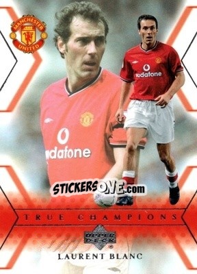Sticker Laurent Blanc - Manchester United 2001-2002 Trading Cards n. 111 - Upper Deck